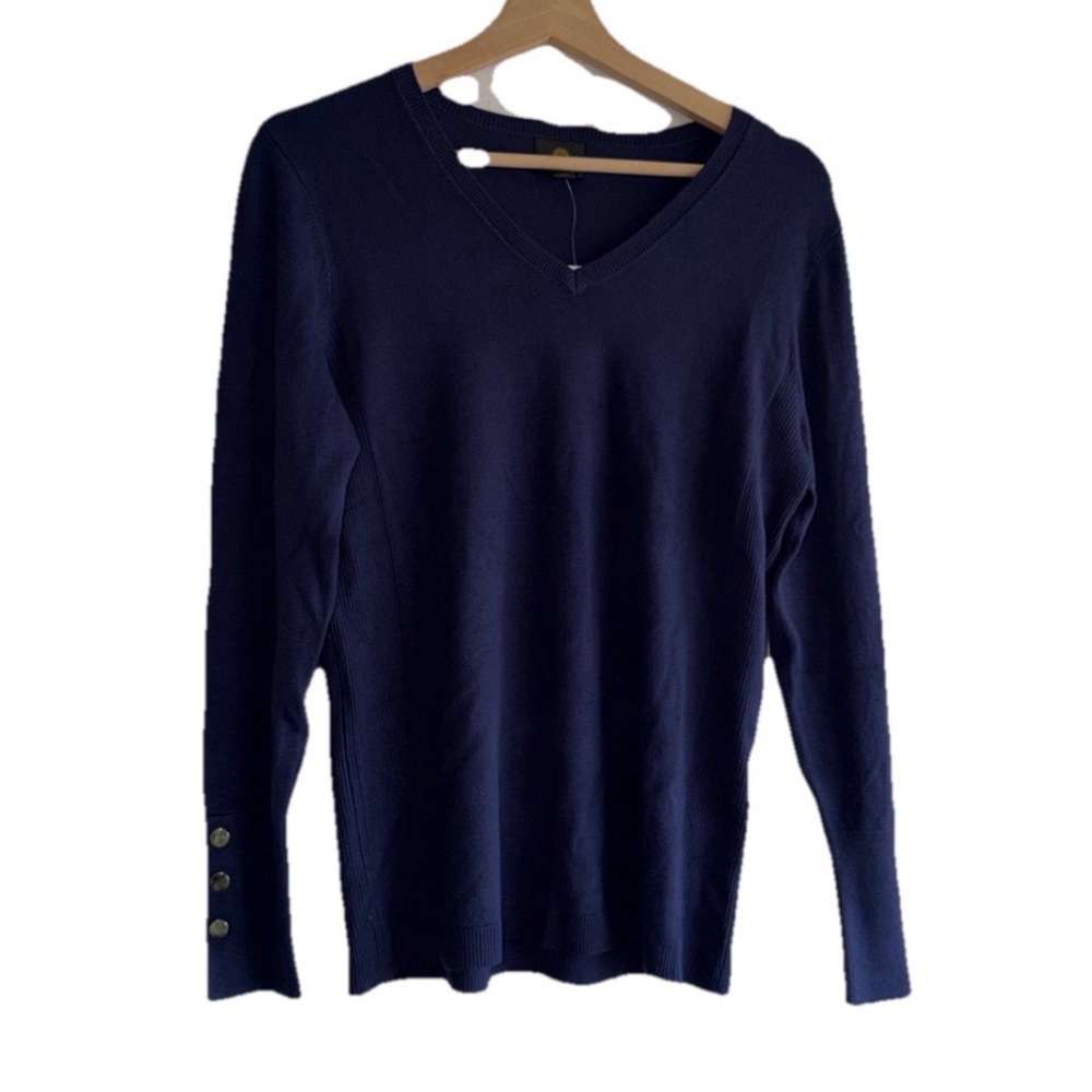 JM Collection V Neck Long Sleeve Sweater Sz. S NWT!